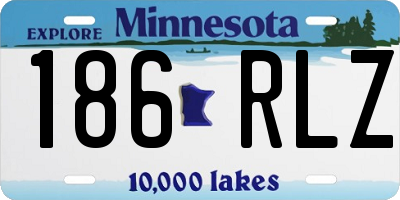MN license plate 186RLZ