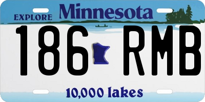 MN license plate 186RMB