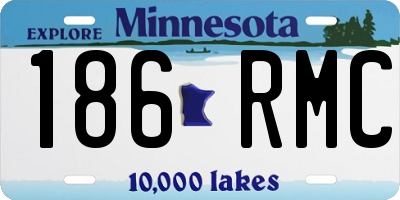 MN license plate 186RMC