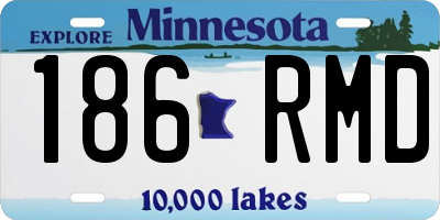 MN license plate 186RMD
