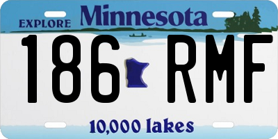MN license plate 186RMF