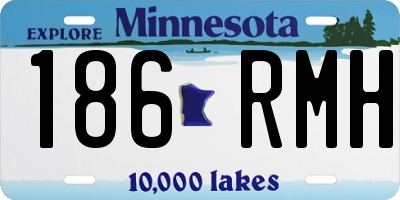 MN license plate 186RMH