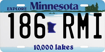 MN license plate 186RMI