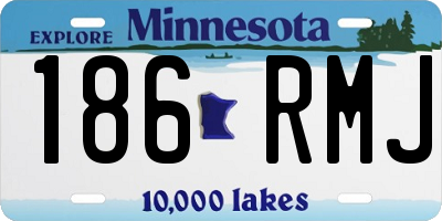 MN license plate 186RMJ
