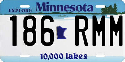 MN license plate 186RMM