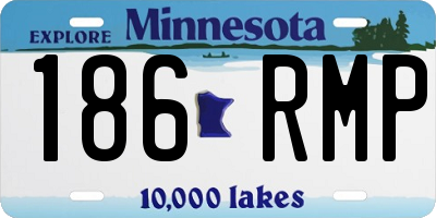 MN license plate 186RMP