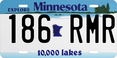 MN license plate 186RMR