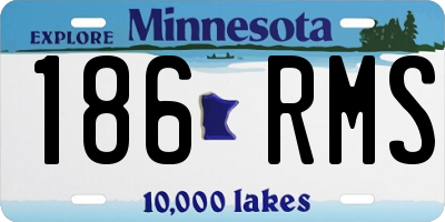MN license plate 186RMS