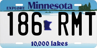 MN license plate 186RMT