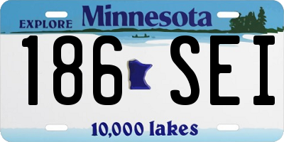 MN license plate 186SEI