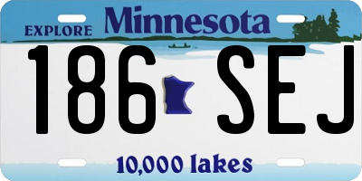MN license plate 186SEJ