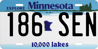 MN license plate 186SEN