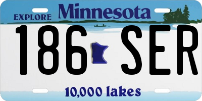 MN license plate 186SER