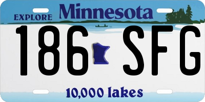MN license plate 186SFG