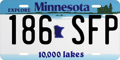 MN license plate 186SFP