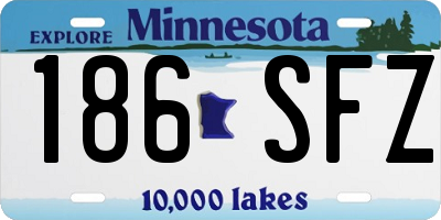 MN license plate 186SFZ