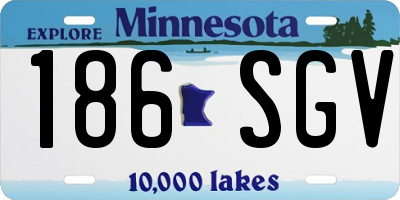 MN license plate 186SGV