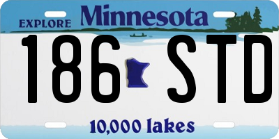 MN license plate 186STD