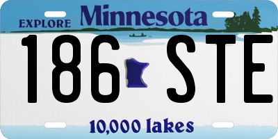 MN license plate 186STE