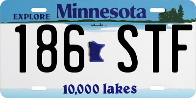 MN license plate 186STF
