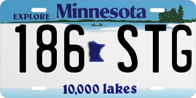 MN license plate 186STG
