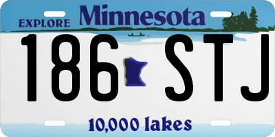 MN license plate 186STJ