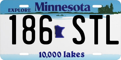 MN license plate 186STL