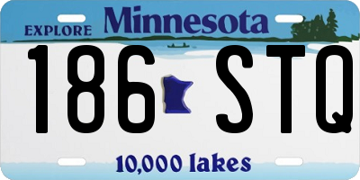 MN license plate 186STQ