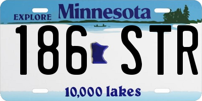 MN license plate 186STR