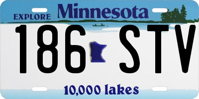 MN license plate 186STV