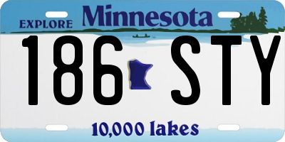 MN license plate 186STY