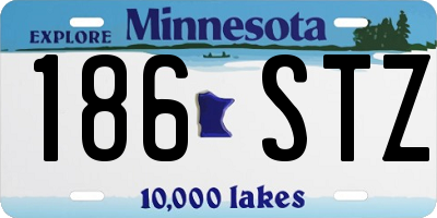 MN license plate 186STZ
