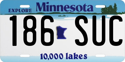 MN license plate 186SUC