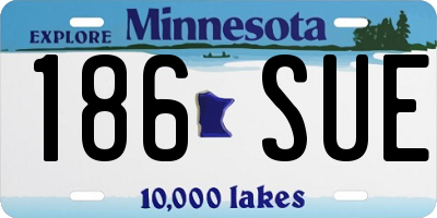 MN license plate 186SUE