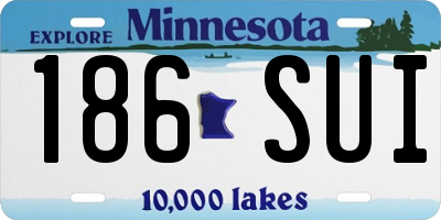 MN license plate 186SUI