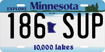 MN license plate 186SUP