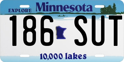 MN license plate 186SUT