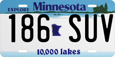 MN license plate 186SUV