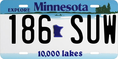 MN license plate 186SUW