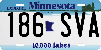 MN license plate 186SVA