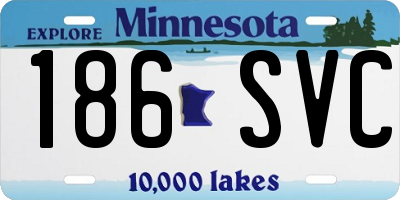 MN license plate 186SVC