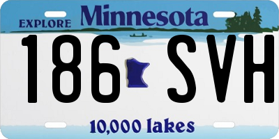 MN license plate 186SVH