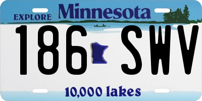 MN license plate 186SWV