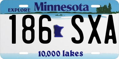 MN license plate 186SXA