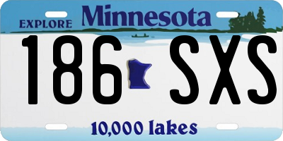 MN license plate 186SXS