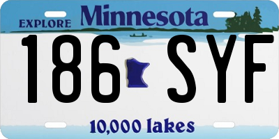 MN license plate 186SYF