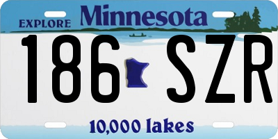 MN license plate 186SZR
