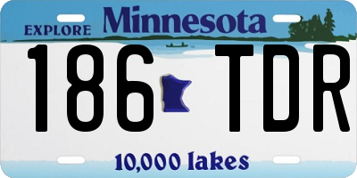 MN license plate 186TDR