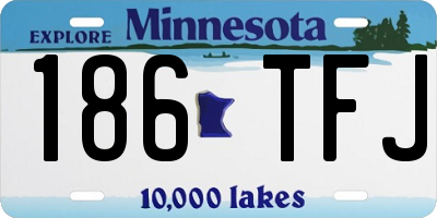 MN license plate 186TFJ