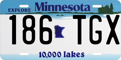 MN license plate 186TGX